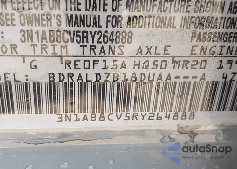 2024 Nissan Sentra Sv Xtronic Cvt z USA, uszkodzony, nr VIN 3N1AB8CV5RY264888